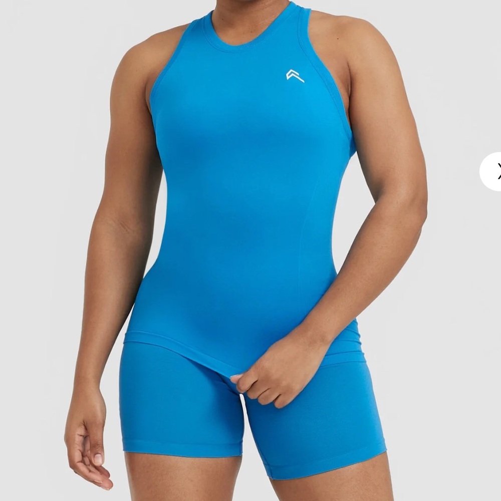 Oner Active SEAMLESS FITTED HIGH NECK VEST tropical blue